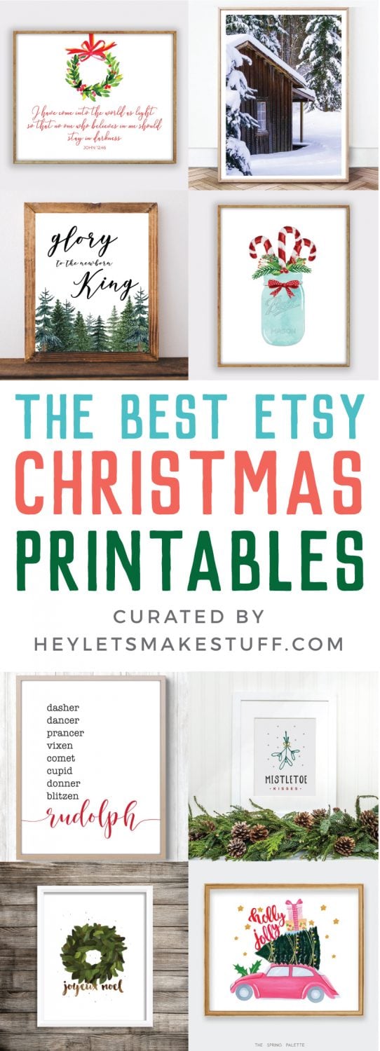 Etsy Christmas Printables for Under $10 - Hey, Let's Make Stuff