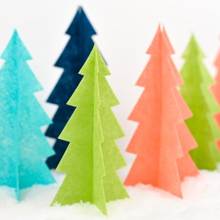 Images of Christmas trees made out of felt