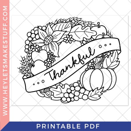 Free Printable Thanksgiving Coloring Page - Hey, Let's Make Stuff
