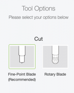 Image of Tool Options using the Cricut Maker