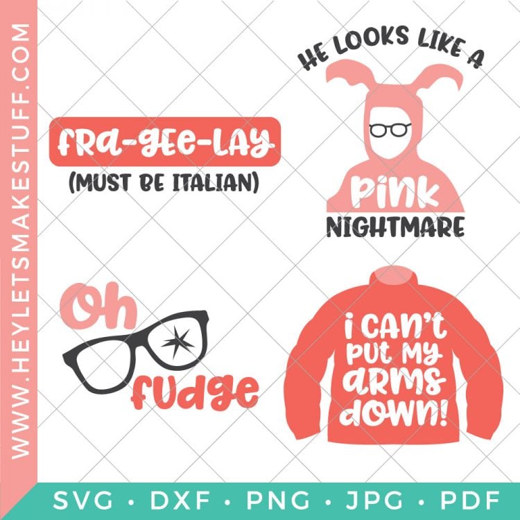 What would Christmas be without one of the most iconic movies of the season? Show your love for the classics with this A Christmas Story quotes SVG Bundle!