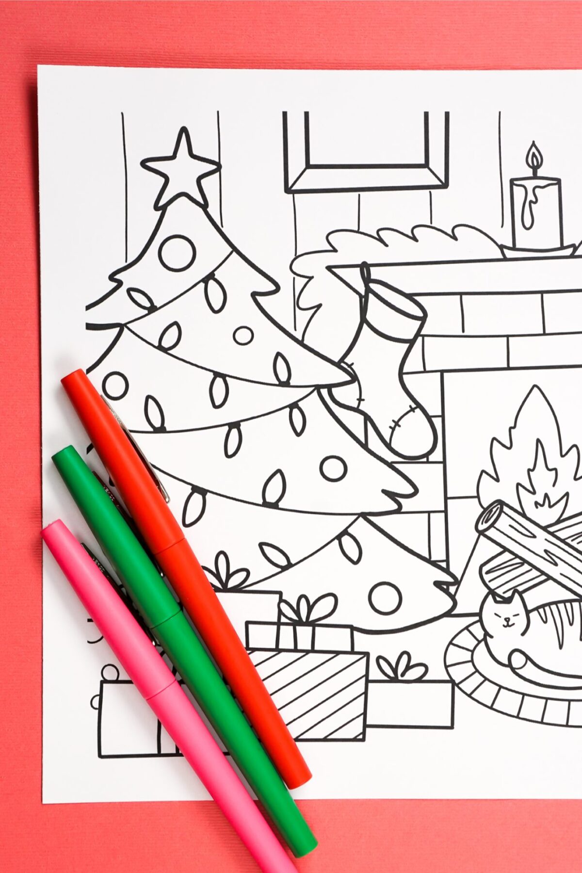 Free Printable Christmas Coloring Page Hey Let S Make Stuff