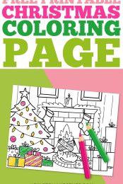 Christmas coloring page pin image