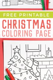Free Printable Christmas Coloring Page - Hey, Let's Make Stuff