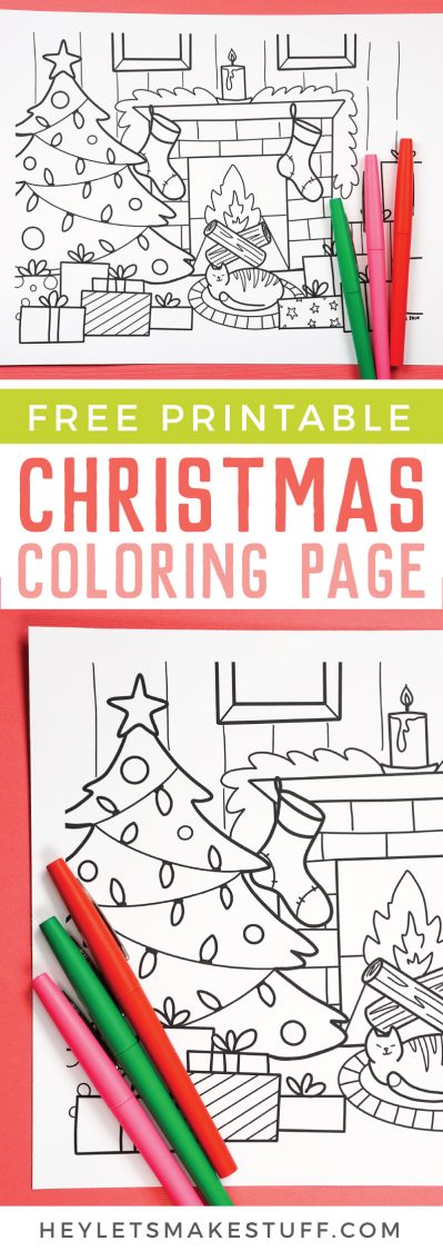 Free Printable Christmas Coloring Page Hey Let S Make Stuff