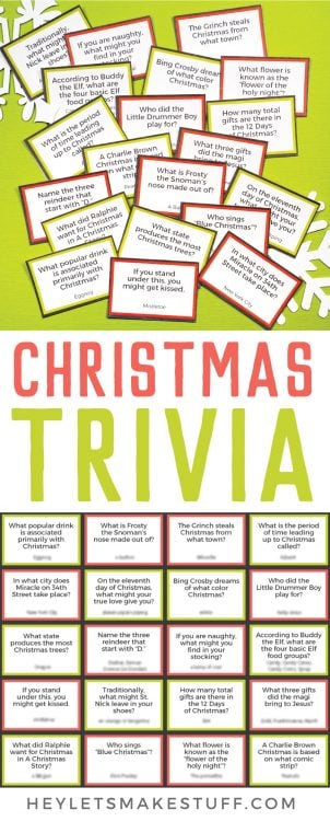 Free Printable Christmas Trivia - Hey, Let's Make Stuff