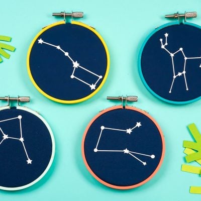 Images of Constellation Embroidery Hoop Christmas Ornaments