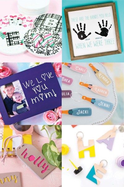 Images of personalized gifts for her made with the Cricut