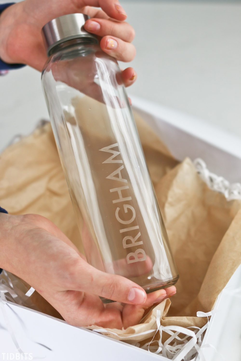 Etched Water Bottle - Tidbits