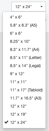 Change your mat size to 12" x 24" 