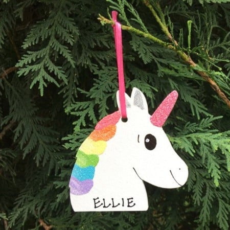 Unicorn Ornament by Cutie Pie Kids Names