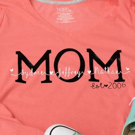 Personalized Mom Shirt - Leap of Faith Crafting