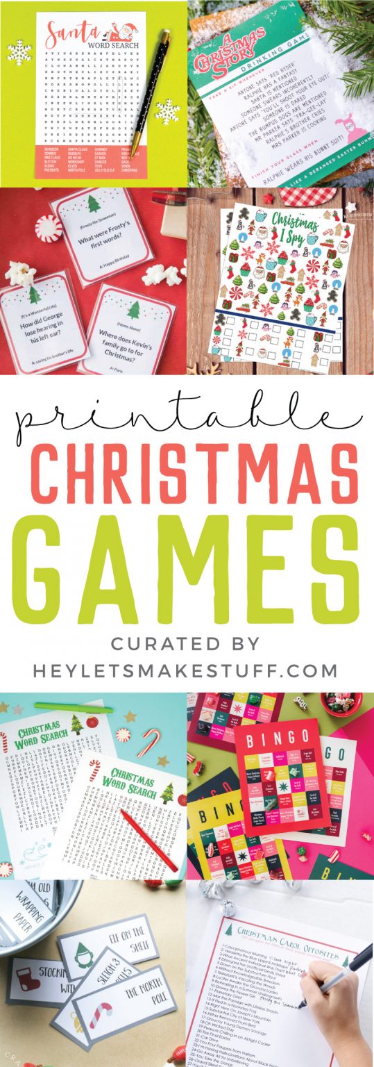 Printable Christmas Games - Hey, Let's Make Stuff