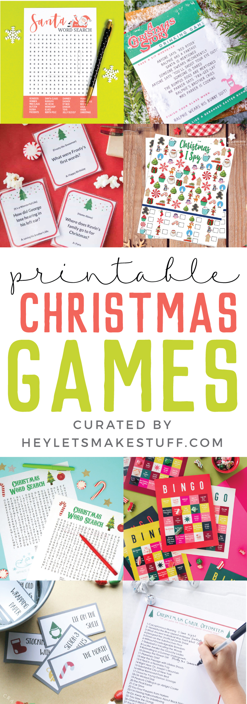 Printable Christmas Games - Hey, Let's Make Stuff