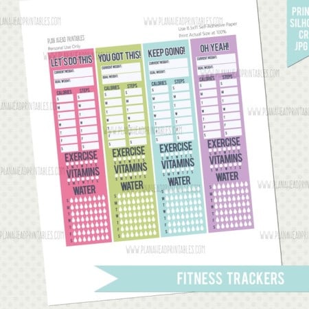 Plan Ahead Printables - Fitness Tracker