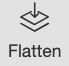 Image of the \"Flatten\" icon in Cricut Design Space