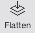 Image of the "Flatten" icon in Cricut Design Space