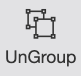Image of the \"Ungroup\" icon in Cricut Design Space
