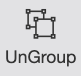 Image of the "Ungroup" icon in Cricut Design Space