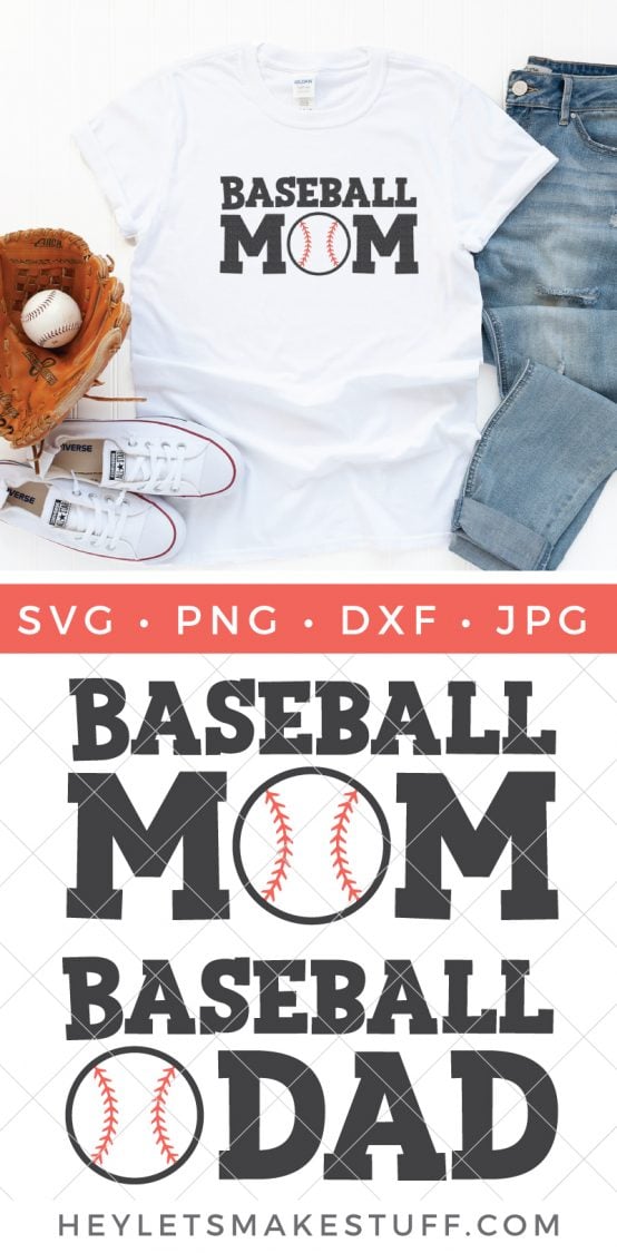 Baseball Mom + Baseball Dad SVG files