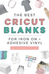 Picture of the best blanks to use for Iron On and Adhesive Vinyl