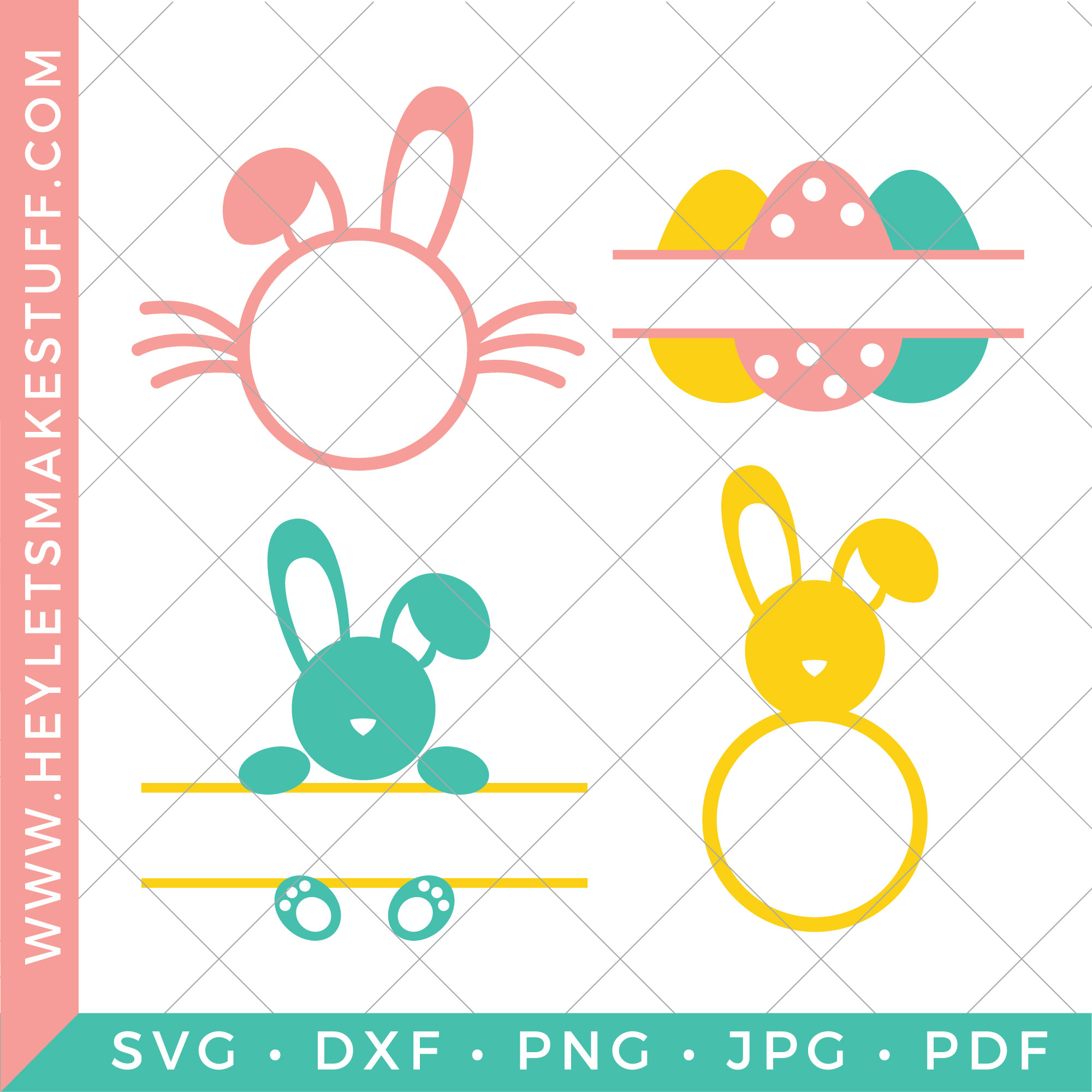 Easter Monogram SVGs - Hey, Let's Make Stuff