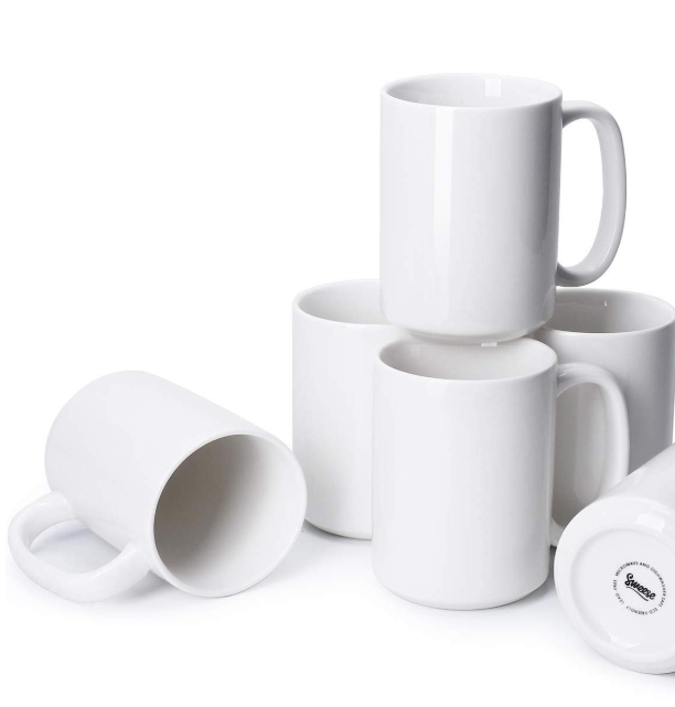 Blank white mugs for Cricut crafts