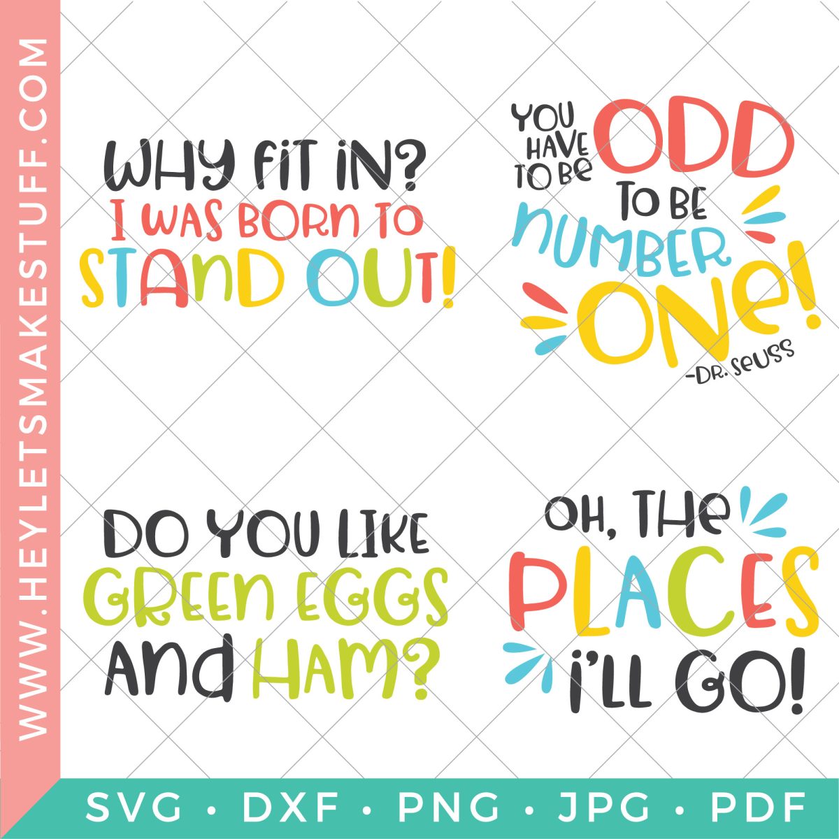 Born to Stand Out Dr Seuss | SVG | PNG | Instant Download