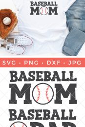 Get your peanuts and cracker jacks ready—it's baseball season! Grab these FREE Baseball Dad and Baseball Mom SVG files, along with 15+ baseball cut files! Great for jerseys, ice chests, raglans, gear totes, window decals, and more.