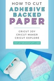 No glue is necessary with Cricut's Adhesive Backed Paper! Here's how to cut Adhesive Backed Paper using your Cricut Joy, Maker, or Explore!