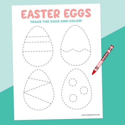 Easter Egg Tracing Worksheet - Hey Let's Make Stuff