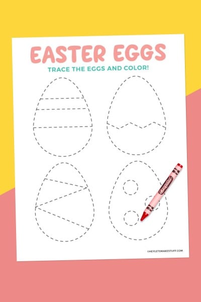 easter egg tracing worksheet