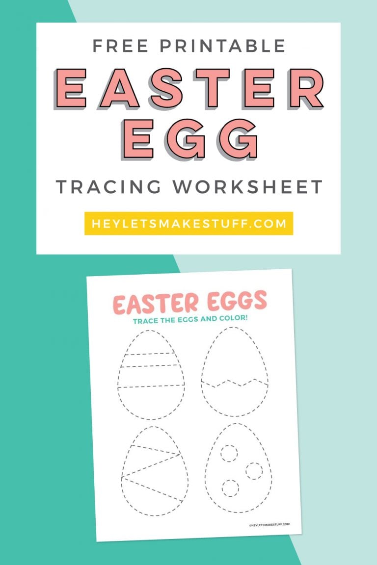 Easter Egg Tracing Worksheet - Hey Let's Make Stuff