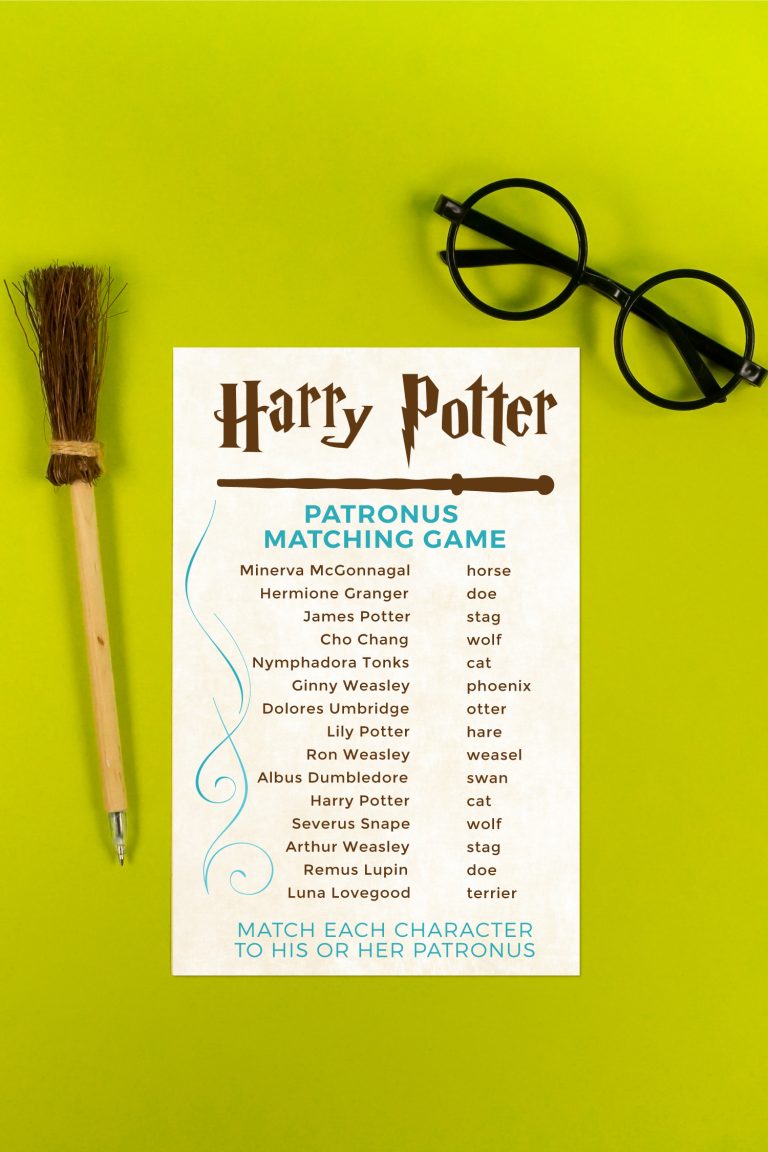 printable harry potter patronus matching game hey lets make stuff