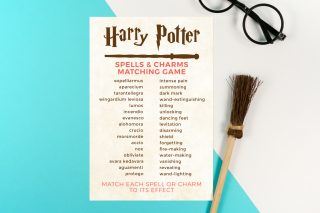 Printable Harry Potter Spells and Charms Matching Game - Hey, Let's ...