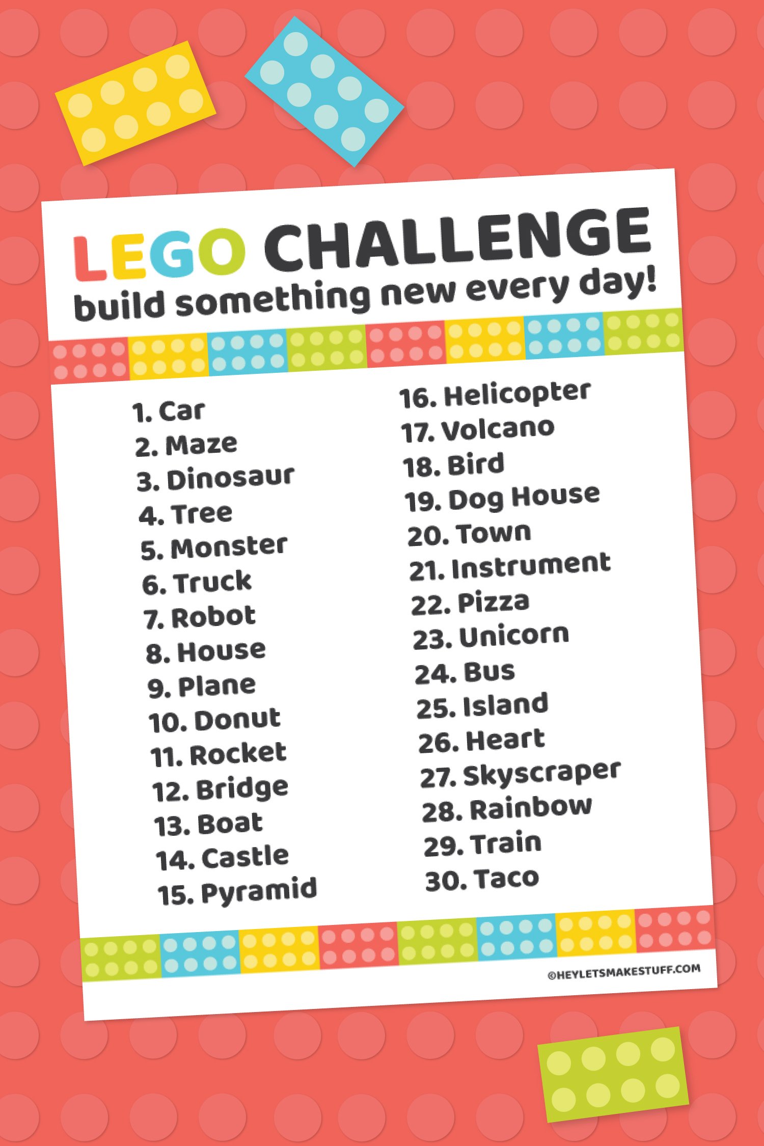 Lego Challenge Ideas