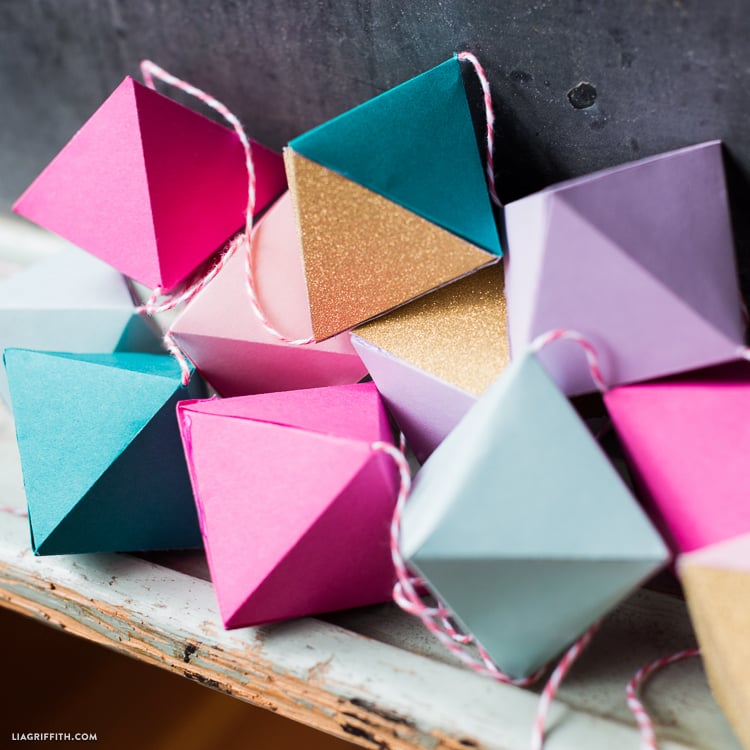 paper geode garland