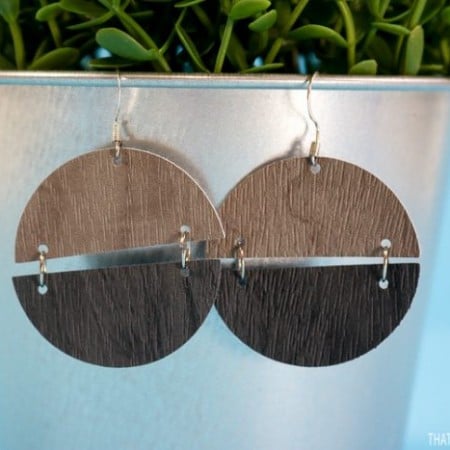 A pair of split circle earrings