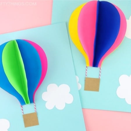 paper craft hot air balloon
