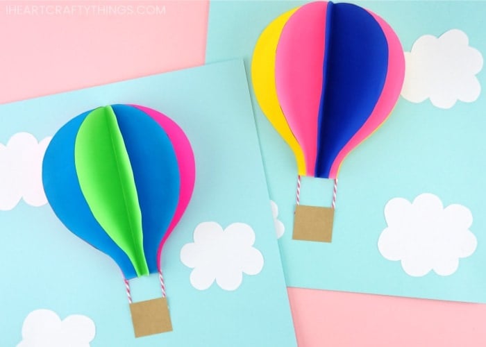 paper craft hot air balloon