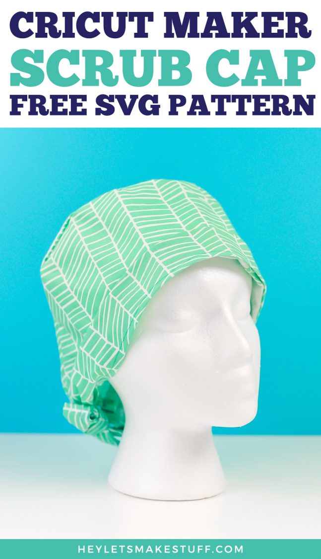 Cricut Maker Scrub Cap Pattern pin image