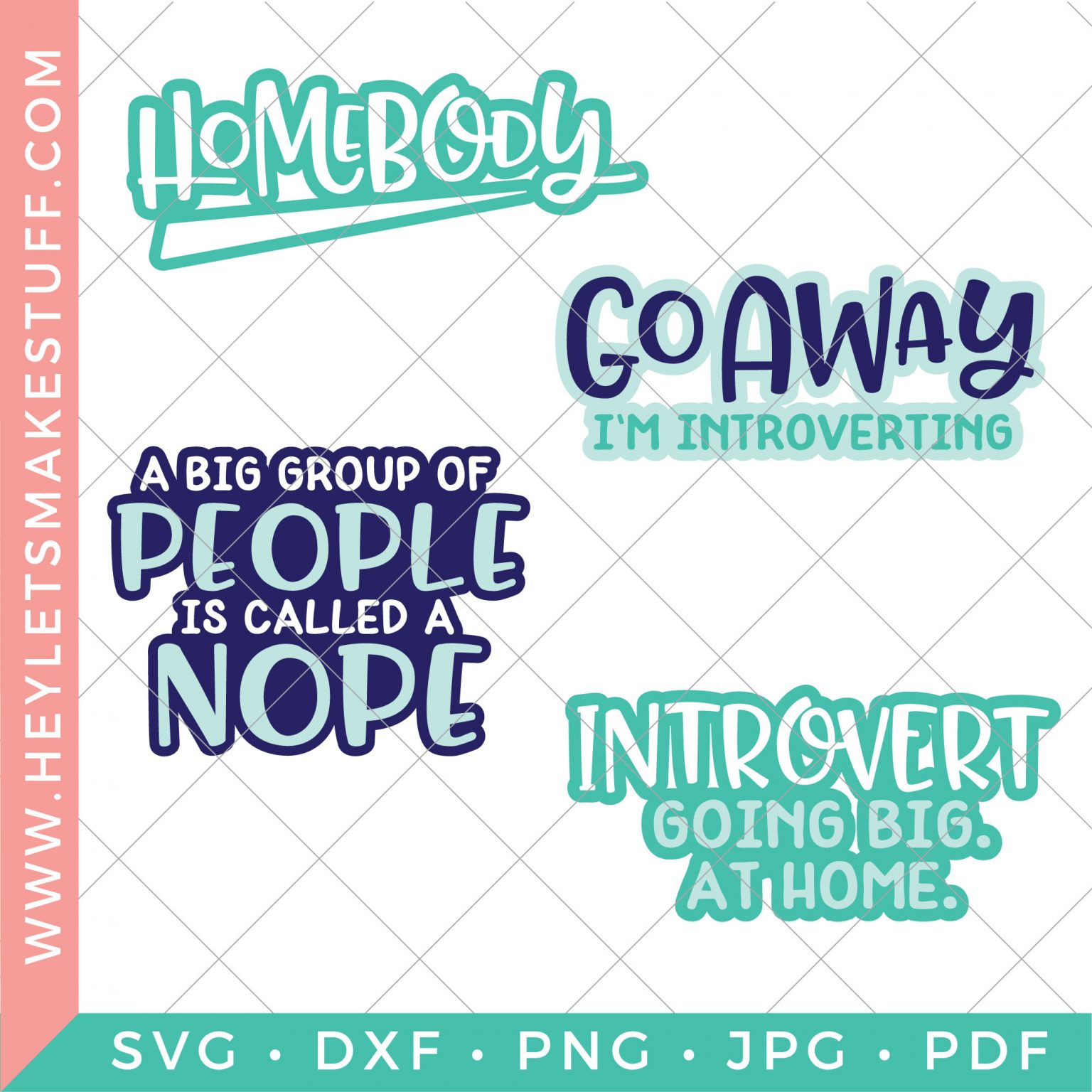 Download Homebody and Introvert SVG Bundle - Hey Let's Make Stuff