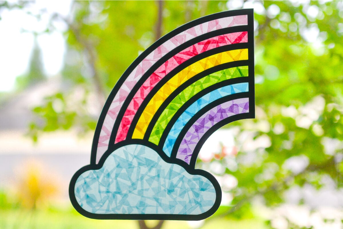 DIY Rainbow Suncatcher with the Cricut Hey, Let's Make Stuff