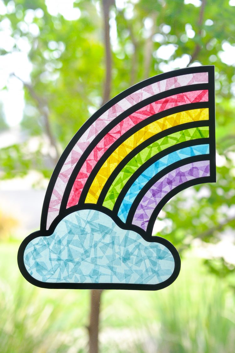 DIY Rainbow Suncatcher with the Cricut Hey, Let's Make Stuff