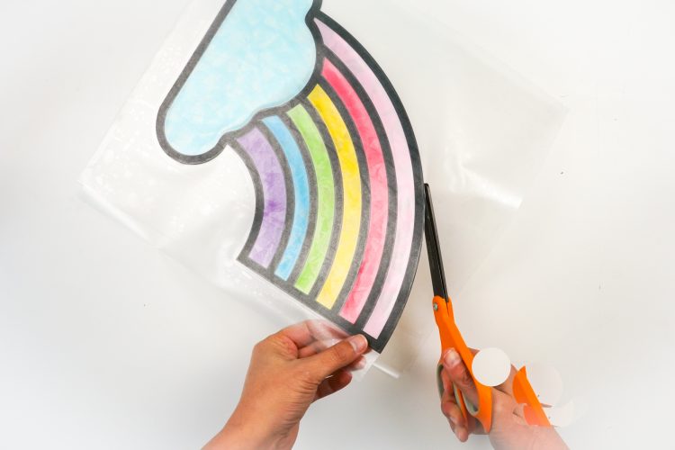 DIY Rainbow Suncatcher with the Cricut - Hey, Let's Make Stuff