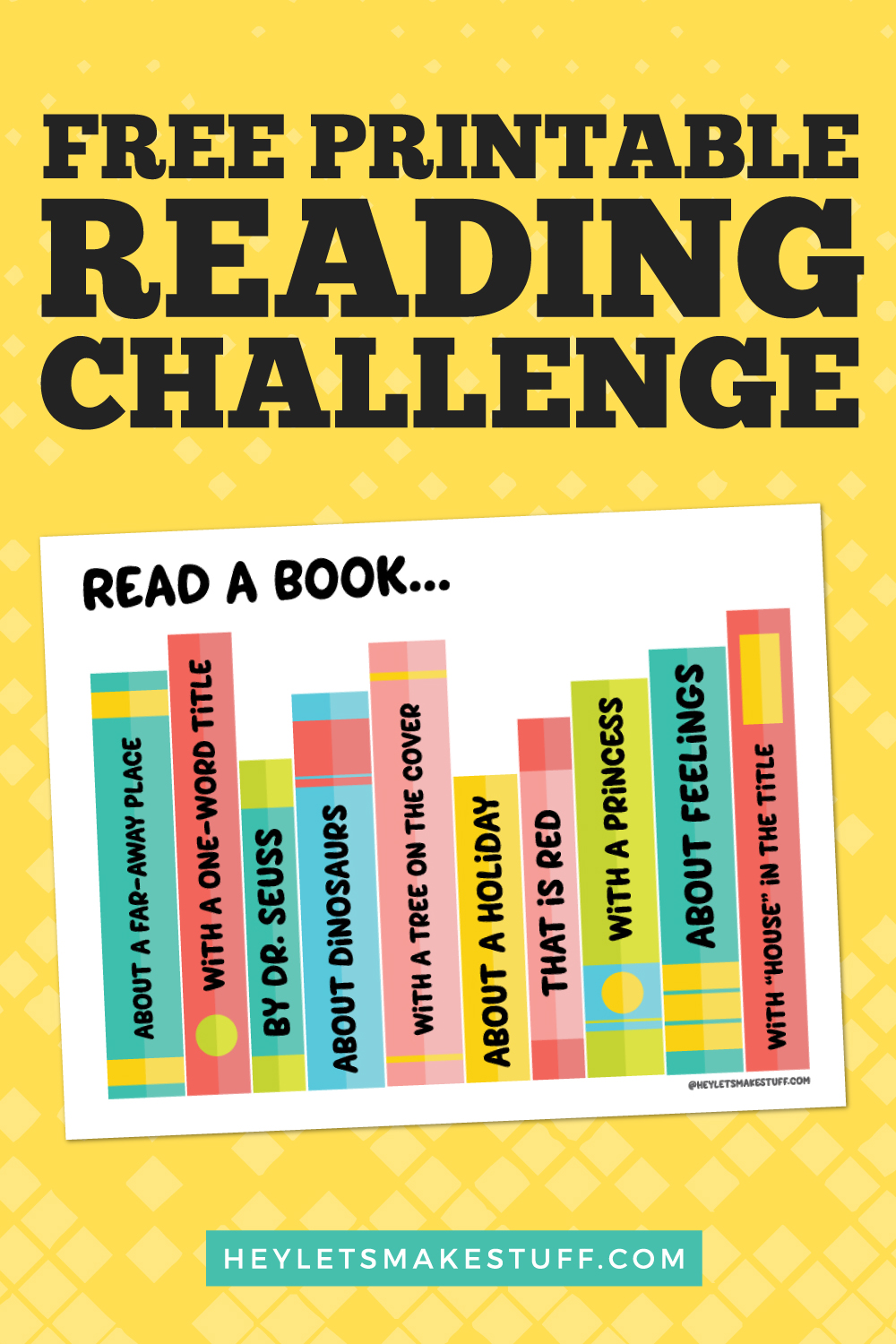 Printable Reading Challenge for Kids - Hey, Let's Make Stuff