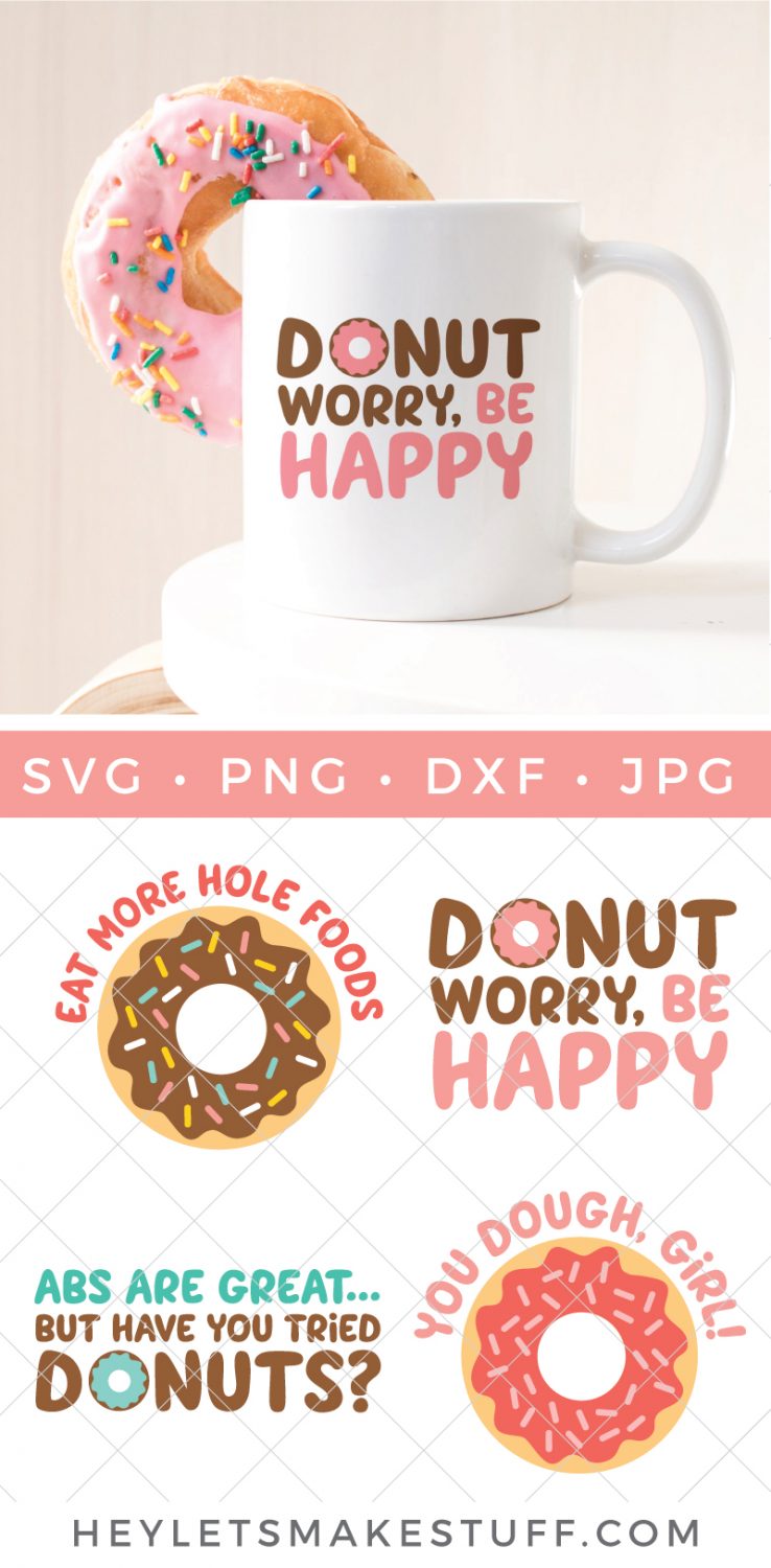 Four Delicious Donut Svg Files For Cricut Silhouette