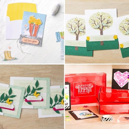 Collage of Paper Pumpkin subscription box from Stampin' Up