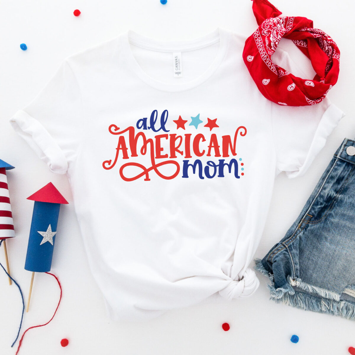 All American Mom SVG mockup 