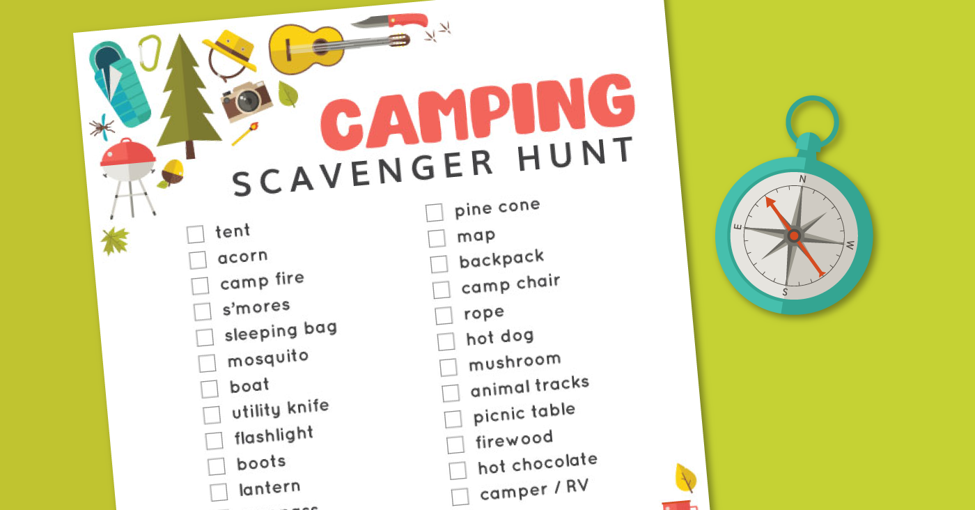 Free Printable Camping Scavenger Hunt - Hey Let’s Make Stuff